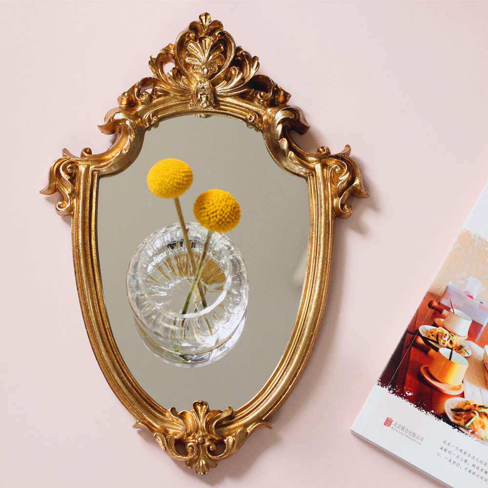 Exit Europe Retro Do the old relief golden mirror vintage Decorative hanging mirror Tray Wall decorationin the Home accessories , Mural  category - from Buy2taobao.com to provide professional Taobao agent buy service