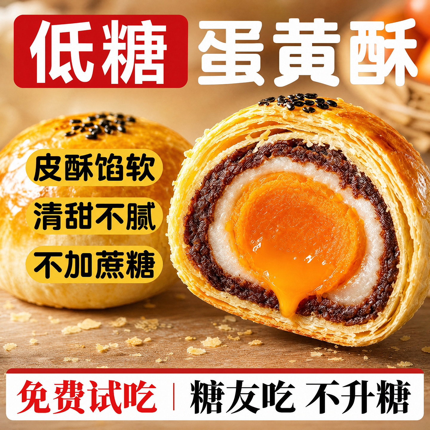 农科院！减糖蛋黄酥官方旗舰店图片