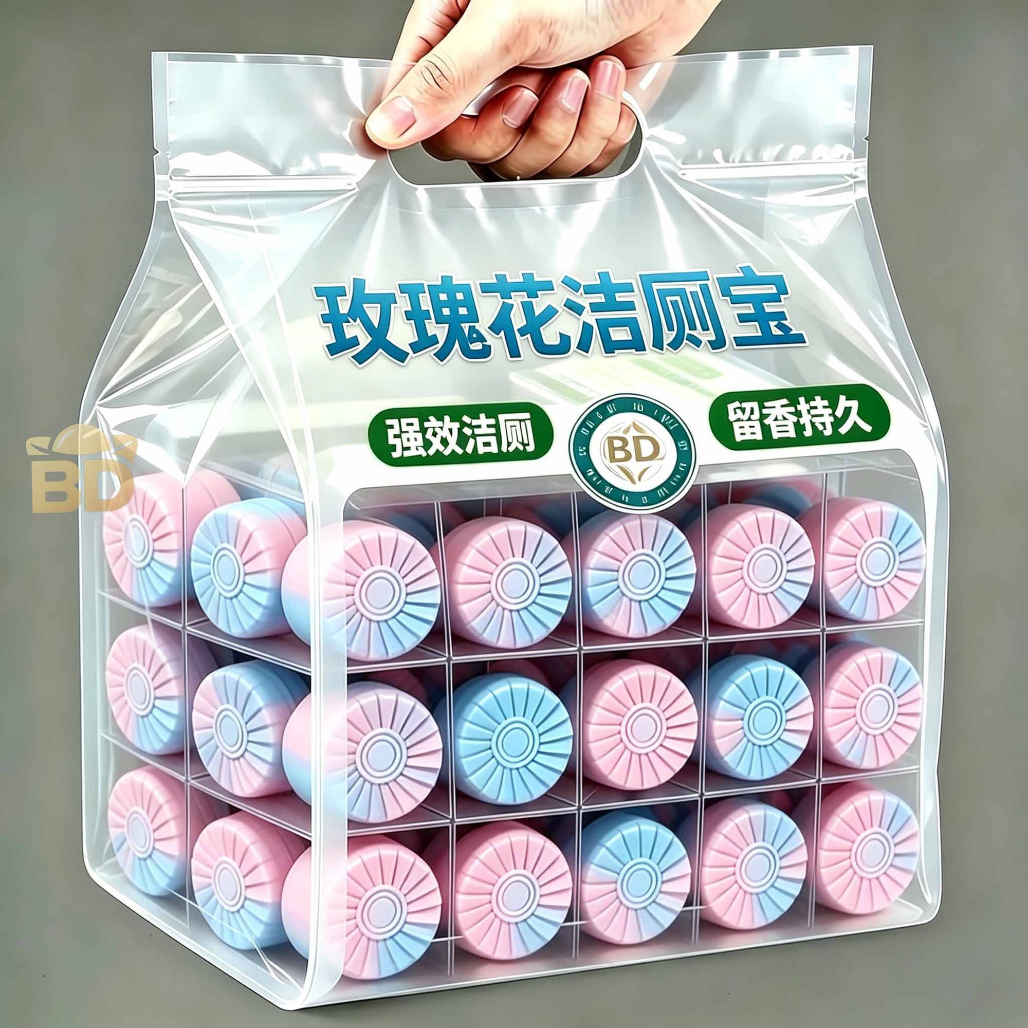 玫瑰花香洁厕宝除垢飘香厕所卫生间除味马桶清大块耐用马桶清洁块