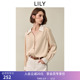 外套女雪纺 优雅垂感翻领V领气质通勤微光衬衫 LILY2026春新款 法式