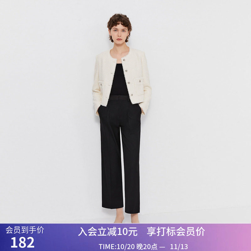 【商场同款】LILY春新款女装时尚通勤显瘦高腰西装垂感休闲裤
