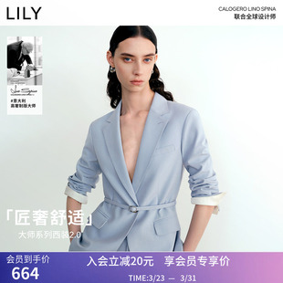 LILY2026春新款 商场同款 2.0 通勤收腰西服外套女 大师系列西装