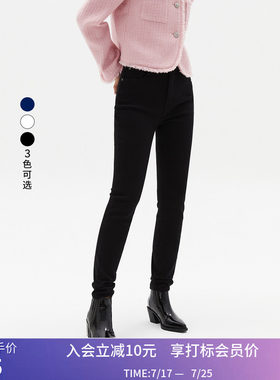 【专柜甄选】LILY冬新款女装时尚复古休闲通勤铅笔裤牛仔裤女