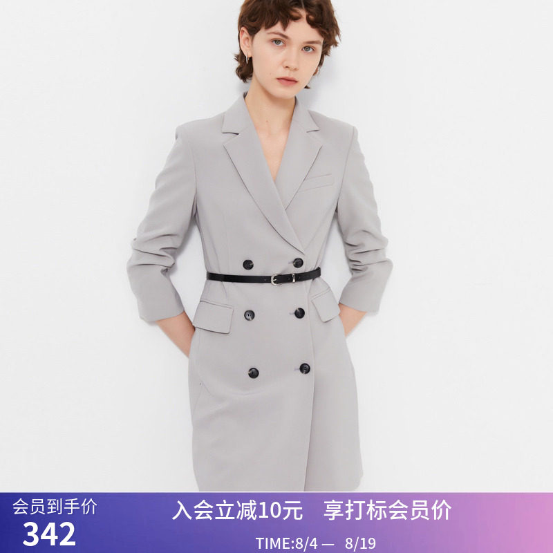 【商场同款】LILY春新款女装商务通勤款气质时尚西装式连衣裙