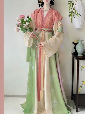 唐褙子汉服唐制女款齐腰襦裙超仙