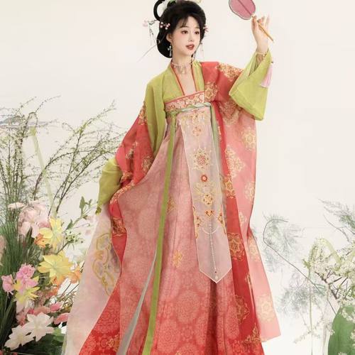 唐制汉服女小桃喜齐胸襦裙套装