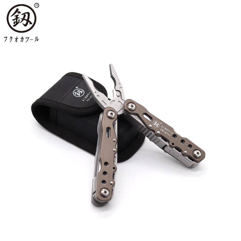 福冈釰牌老虎钳可携式组合工具多功能折叠钳子户外野营随身装备