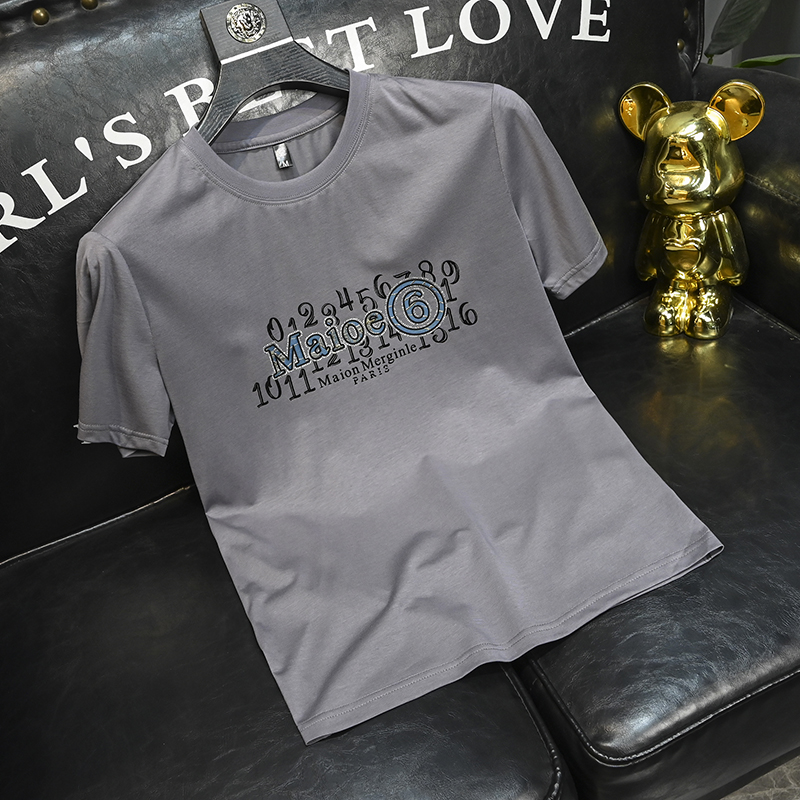 2025夏季新款丝光棉大码短袖T恤QT60665521P70M-6XL，男装T恤，钱塘6066（原711）