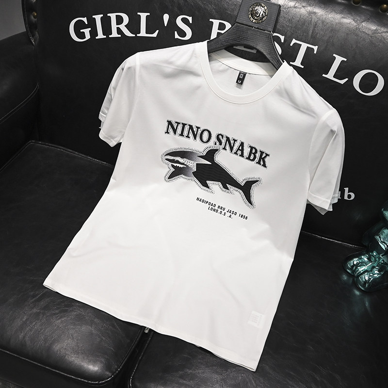 2025夏季新款丝光棉大码短袖T恤QT60665310P70M-6XL，男装T恤，钱塘6066（原711）