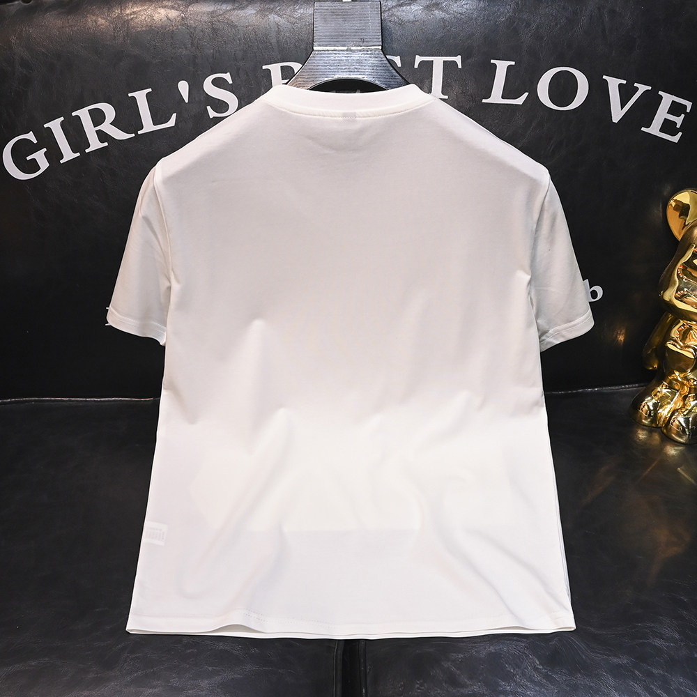 2025夏季新款丝光棉大码短袖T恤QT60665502P70M-6XL,男装T恤,钱塘6066（原711）