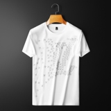 2025夏季新款丝光棉短袖T恤QT60668889P65M-6XL平铺，男装T恤，钱塘6066（原711）