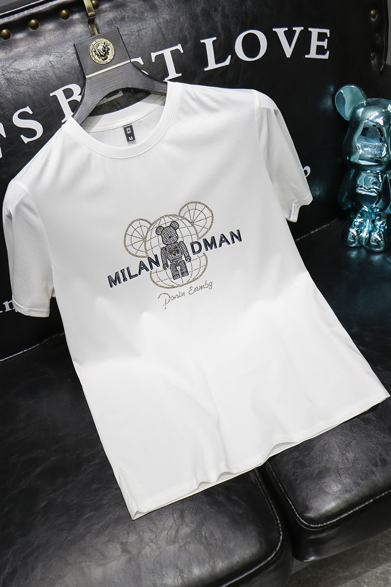 2025夏季新款丝光棉短袖T恤QT60665082P65M-6XL,男装T恤,钱塘6066（原711）
