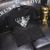2025夏季新款丝光棉大码短袖T恤QT60665362P70M-6XL，男装T恤，钱塘6066（原711）