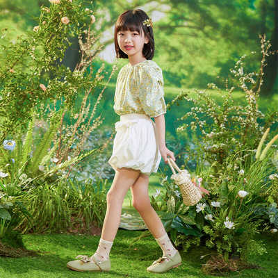 花苞甜美衬衫洋气夏季