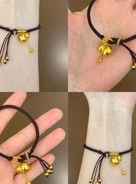 招财福禄葫芦吊坠编绳手链转运珠招财福禄新中式棕色手绳高级感女