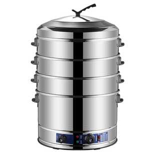 电蒸笼商用不锈钢多功能定时电蒸锅超大容量蒸包机家用蒸包炉馒头