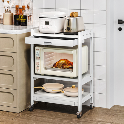 太空铝多层落地小烤箱置物架