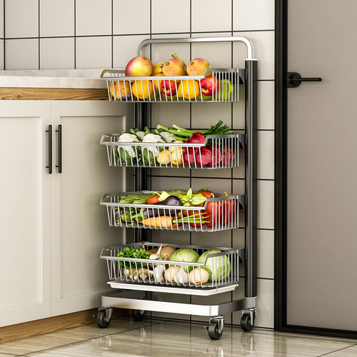 太空铝多层落地蔬菜置物架