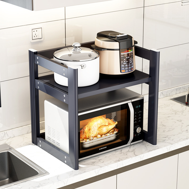 微波炉置物架双层台面桌面烤箱电饭煲收纳架锅架厨房用品家用大全