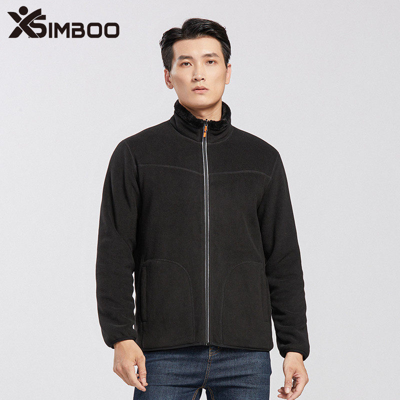 simboo双面绒抓绒衣男女毛绒休闲