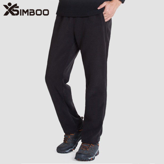 simboo信步秋冬厚款女长裤抓绒裤