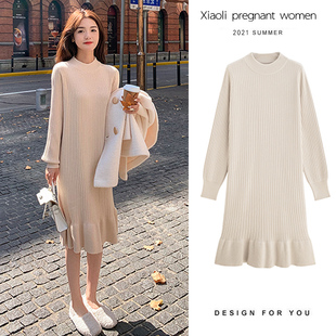 产后期外穿冬装 哺乳洋装 辣妈款 外l出时尚 哺乳衣服春秋裙子 秋冬季