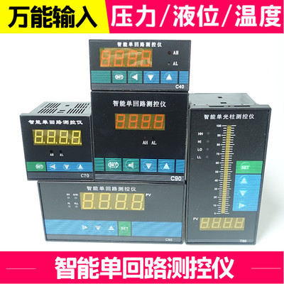 智能单回路测控仪压力温度液位单光柱显示表C803-01T8044-20MA