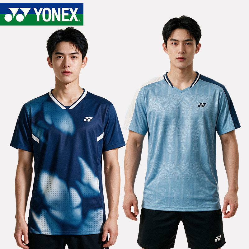 YONEX/尤尼克斯26年秋冬新款运动短袖羽毛球比赛男款T恤1103926