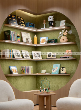 现代样板间售楼处儿童房创意卡通书籍软装饰品搭配桌面柜子摆件