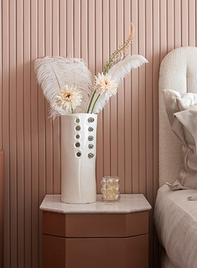 现代简约样板间儿童房软装摆件售楼处女孩房床头花艺组合搭配摆件