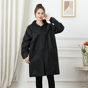 罩衣女工作服薄款 外套成人防水防油防污厨房家务用围裙防护衣大褂