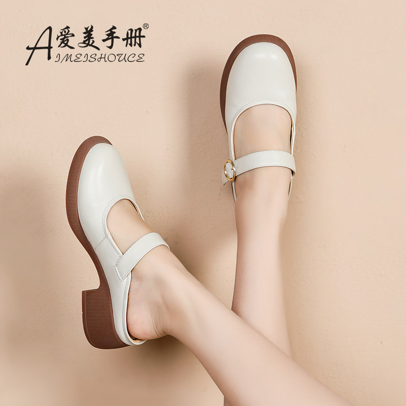 2025夏季新款女鞋包头半拖室内真皮拖鞋宽松外穿大码41 42凉拖鞋