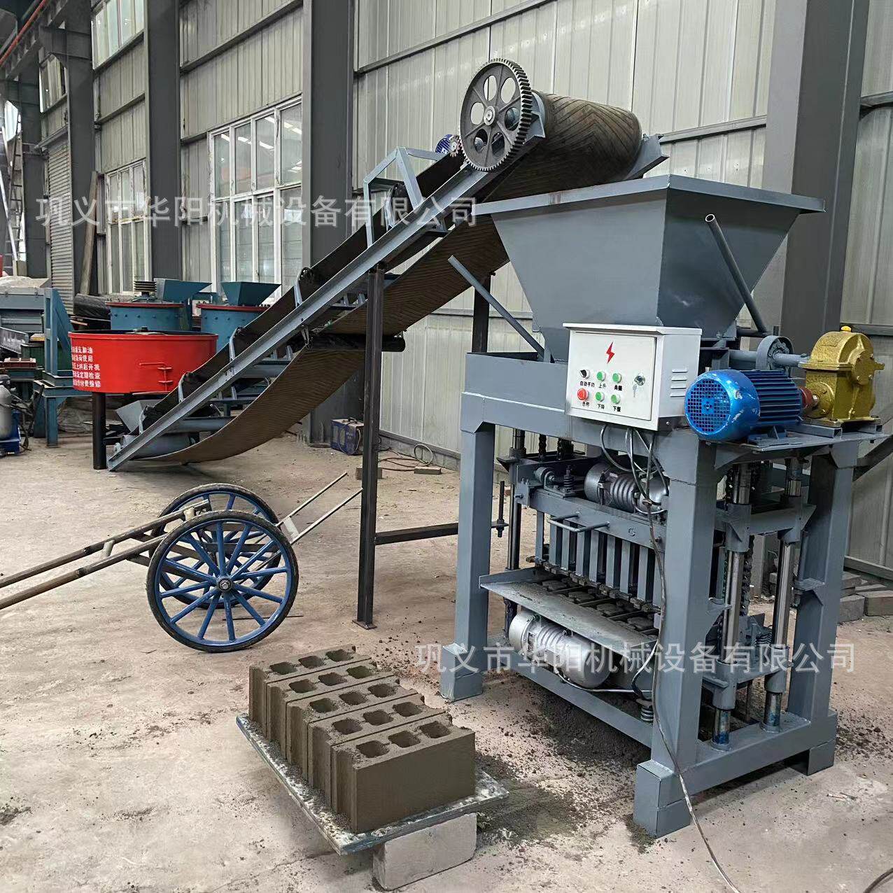 小型免烧空心水泥制砖机水泥砖生产机全自动混凝土打砖机