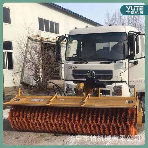 自带动力清雪滚市政道路清雪前置式扫雪刷车载除雪滚刷