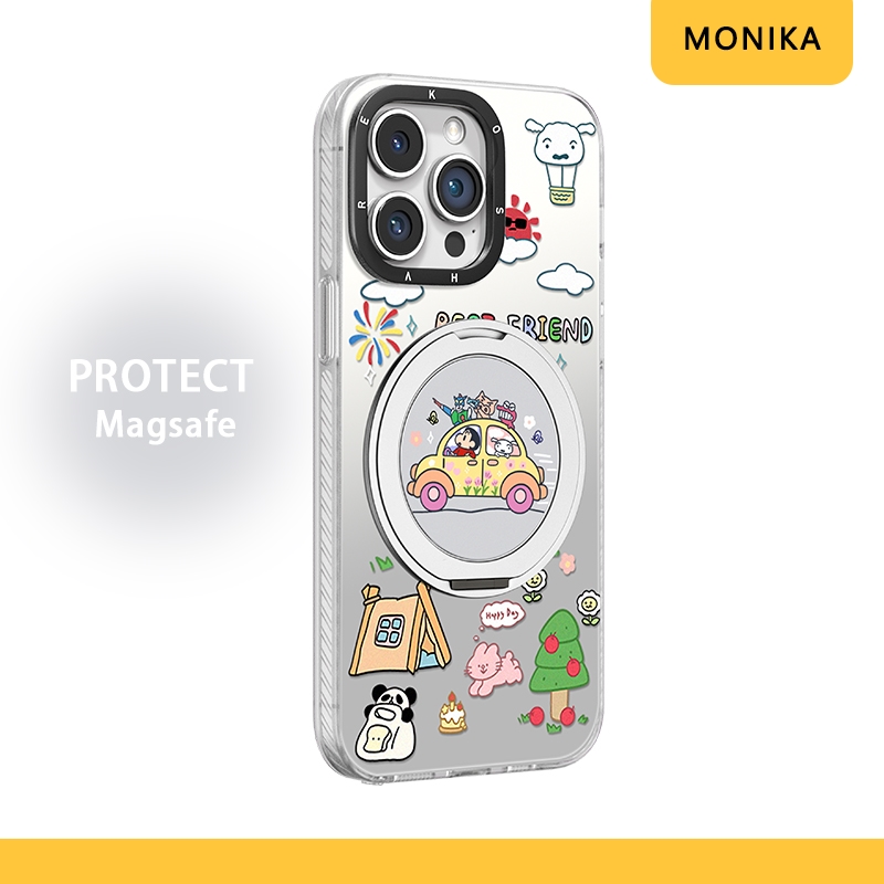 蜡笔小新适用苹果16promax手机壳iphone新款华为pura70ultra【magsafe磁吸支架手机壳】mate60pro卡通Nova13