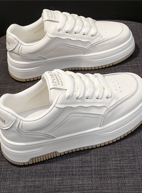 厚底小白鞋女百搭松糕春秋202A4夏季透气新款流行爆单休闲运动板