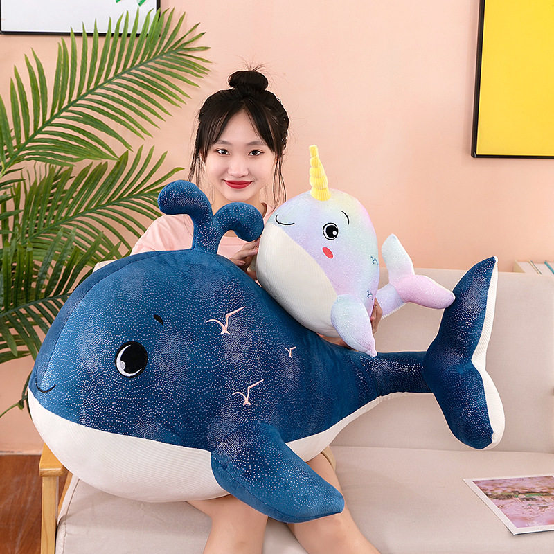 鲨鱼毛绒玩具鲸鱼公仔海豚布娃娃玩偶床上睡觉抱枕女生日礼物礼品