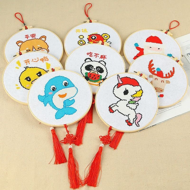 十字绣2023新款线绣卡通小件小幅儿童小学生手工初学简单刺绣,特色手工艺,刺绣,淘宝优惠券,粉丝福利购,淘宝优惠卷