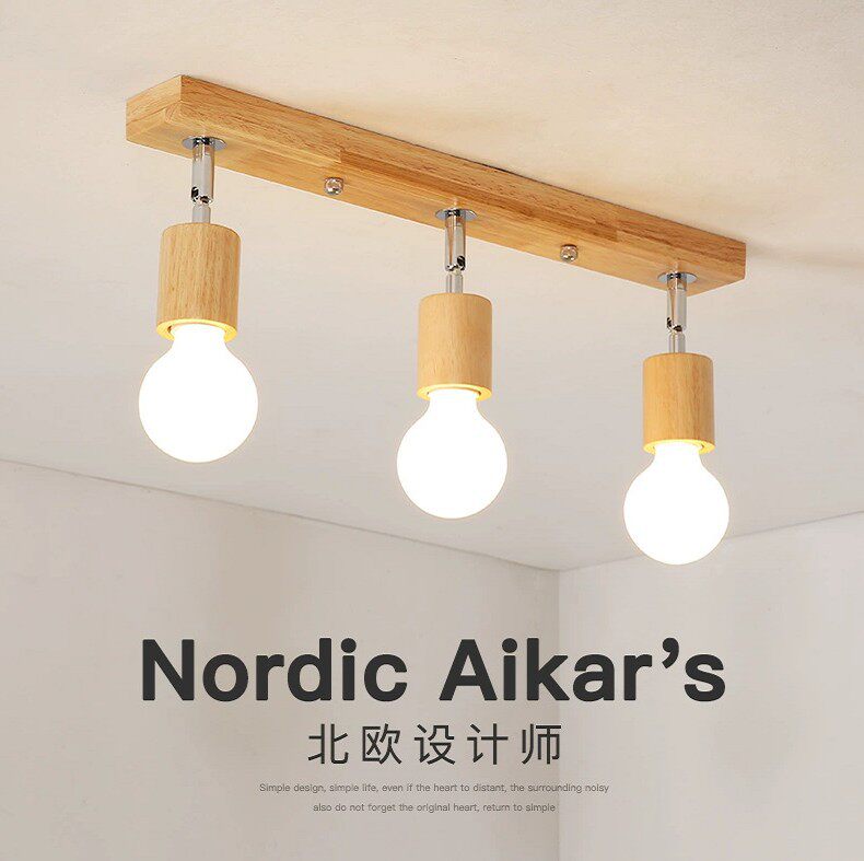 东南亚实木艺轨道灯洗手间镜前灯LED餐厅吸顶灯 走廊过道灯墙壁灯