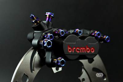 S-PARTS斯坦 brembo 布雷博 对四卡钳 对二卡钳 螃蟹 钛合金螺丝