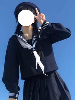 jk制服套装秋季原创不良水手服日系女学生学院风基础款海军风全套