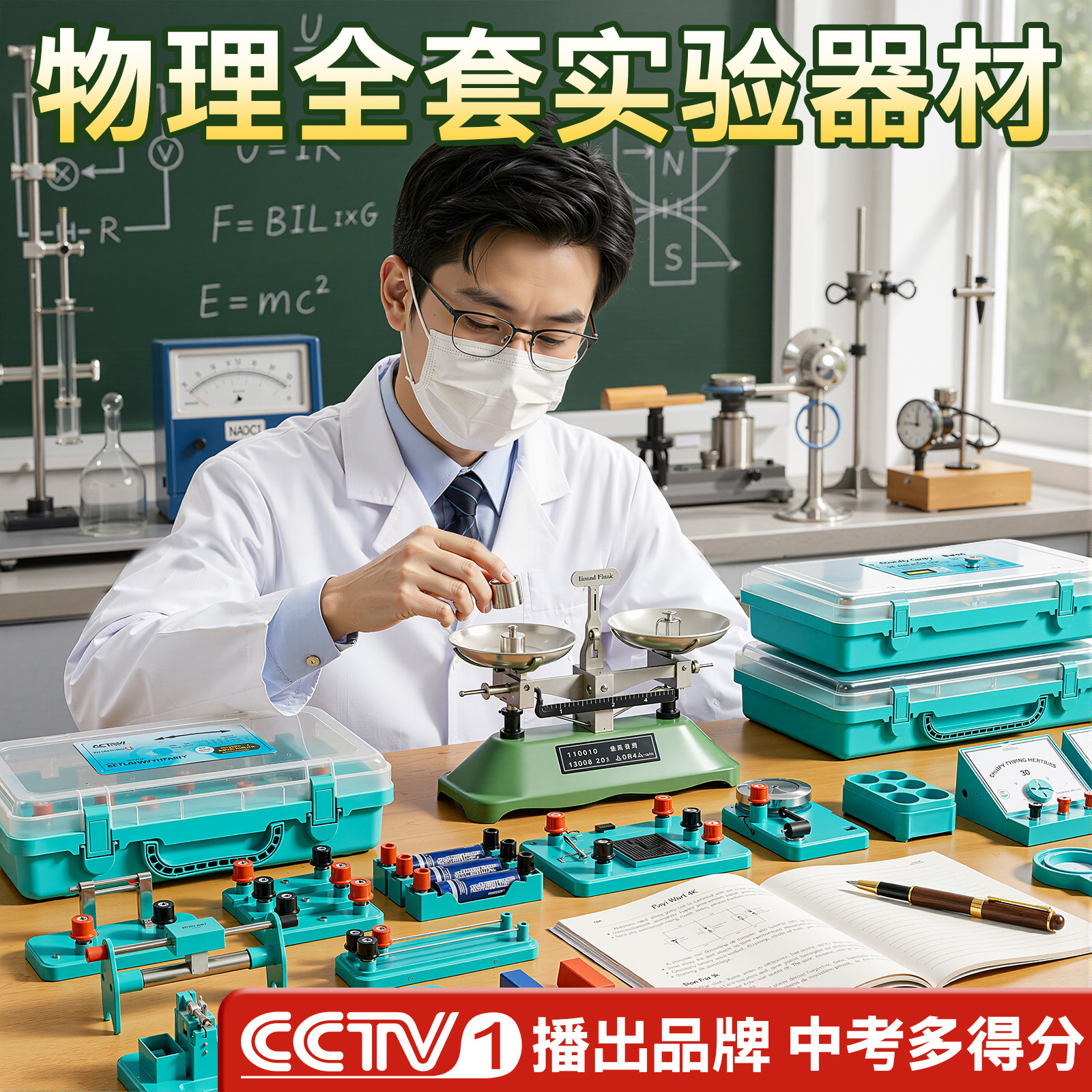 初中物理实验器材全套人教版电学实验箱初三电路小灯泡科学实验初二光学力学高考物理九年级电磁学实验箱