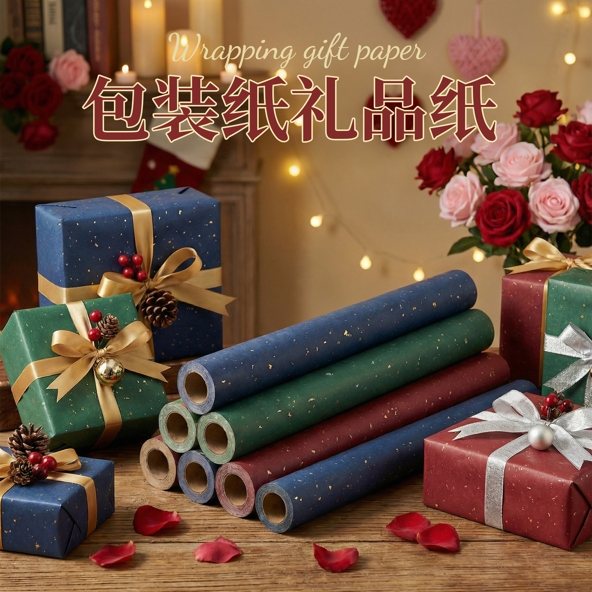 包装纸礼品纸大尺寸卷筒款礼物新年情人节生日红色喜庆结婚礼品盒包装高级感丝带男生女生复古ins包书纸材料,文具电教/文化用品/商务用品,包装纸/蜂窝纸,淘宝优惠券,粉丝福利购,淘宝优惠卷