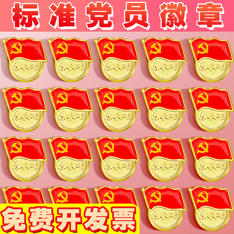 党徽强磁胸针党员胸章正版立体