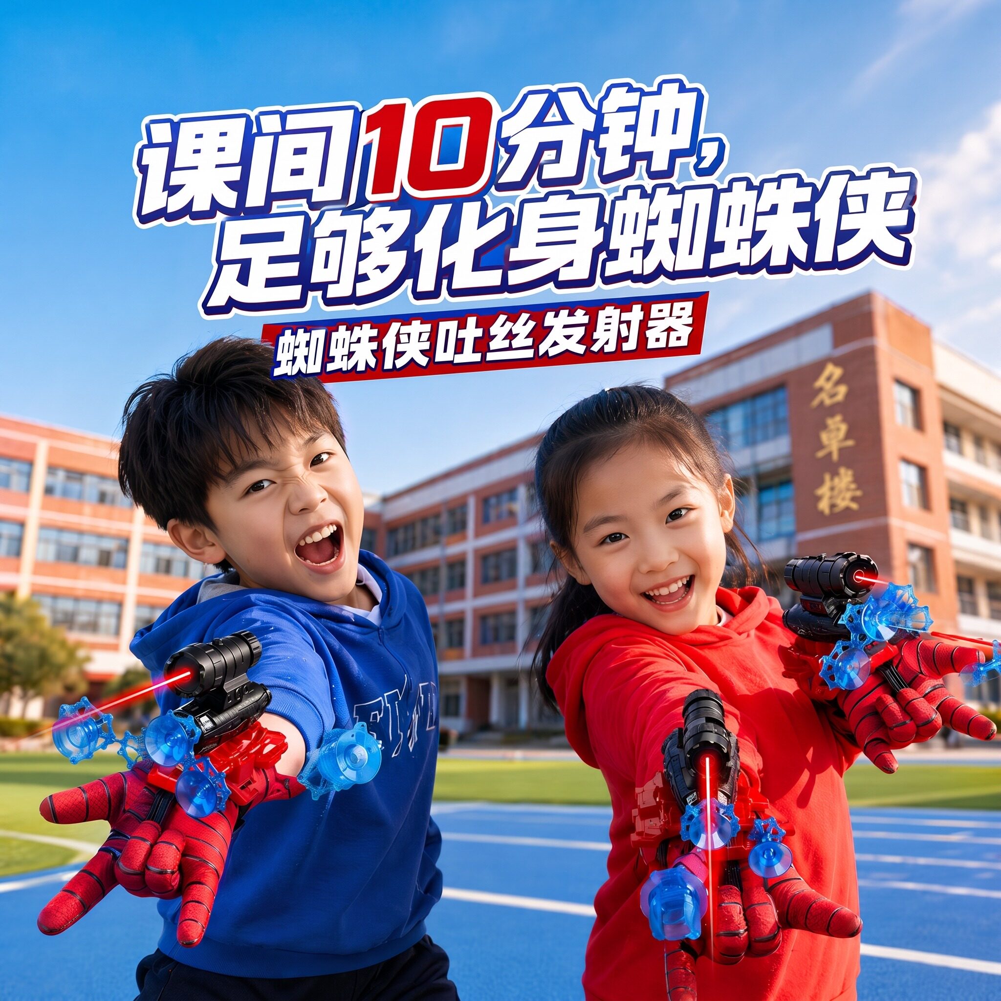 蜘蛛侠吐丝发射器正版周边玩具男孩黑科技儿童礼物软弹枪崭新之日