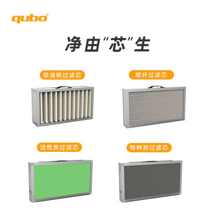 qubo酷柏官方旗舰店 XA350-1-2原装艾灸烟雾净化器过滤网滤芯