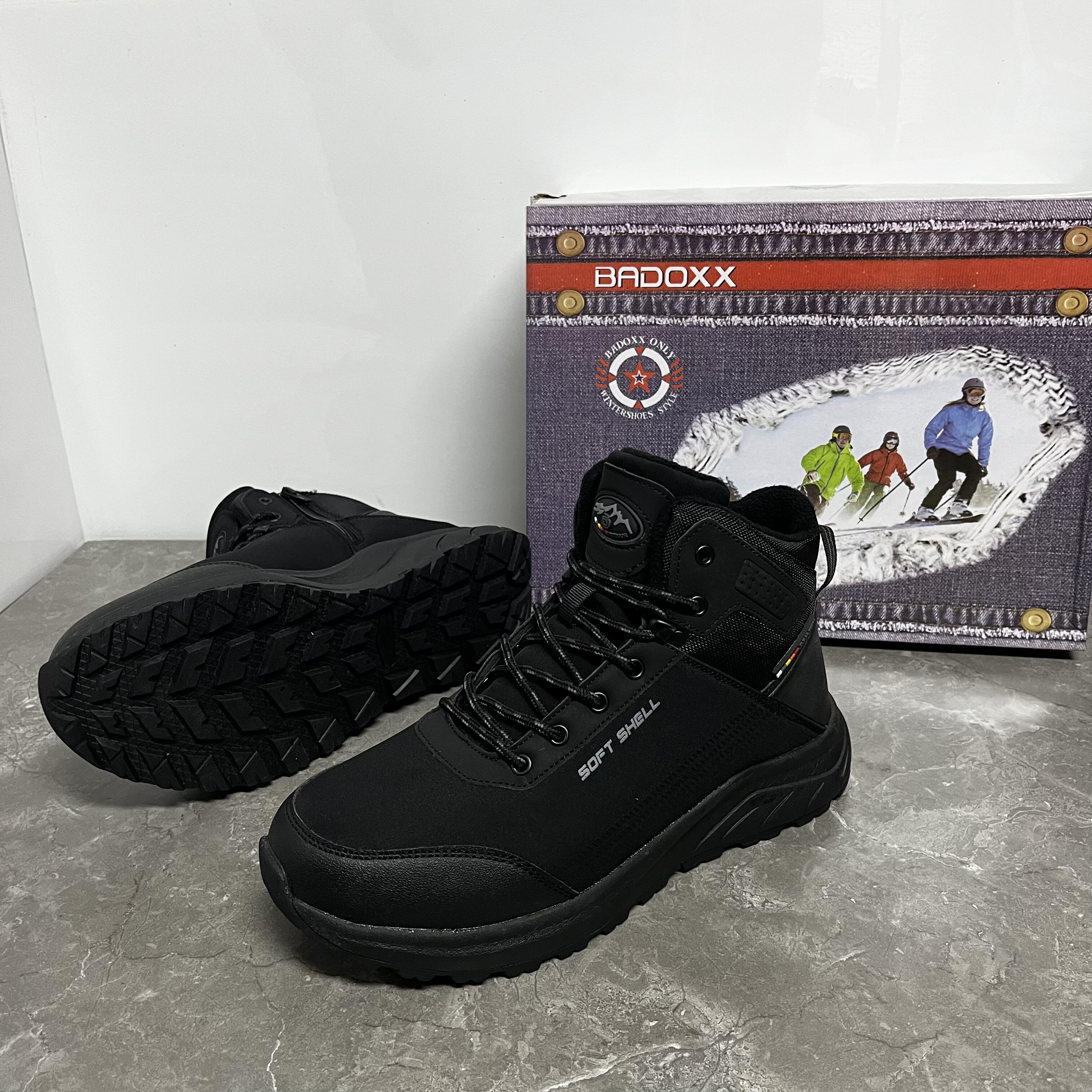 特价冬季加绒外贸男子棉鞋户外鞋 轻便防滑保暖 中底缓震大底防滑