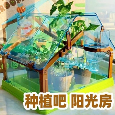 科答鸭种植吧阳光房儿童植物种植箱观察迷你益智科达鸭阳光种植房