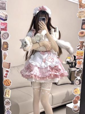 女仆装cos可爱女佣软妹猫咪二次元洛丽塔cosplay服装lolita连衣裙