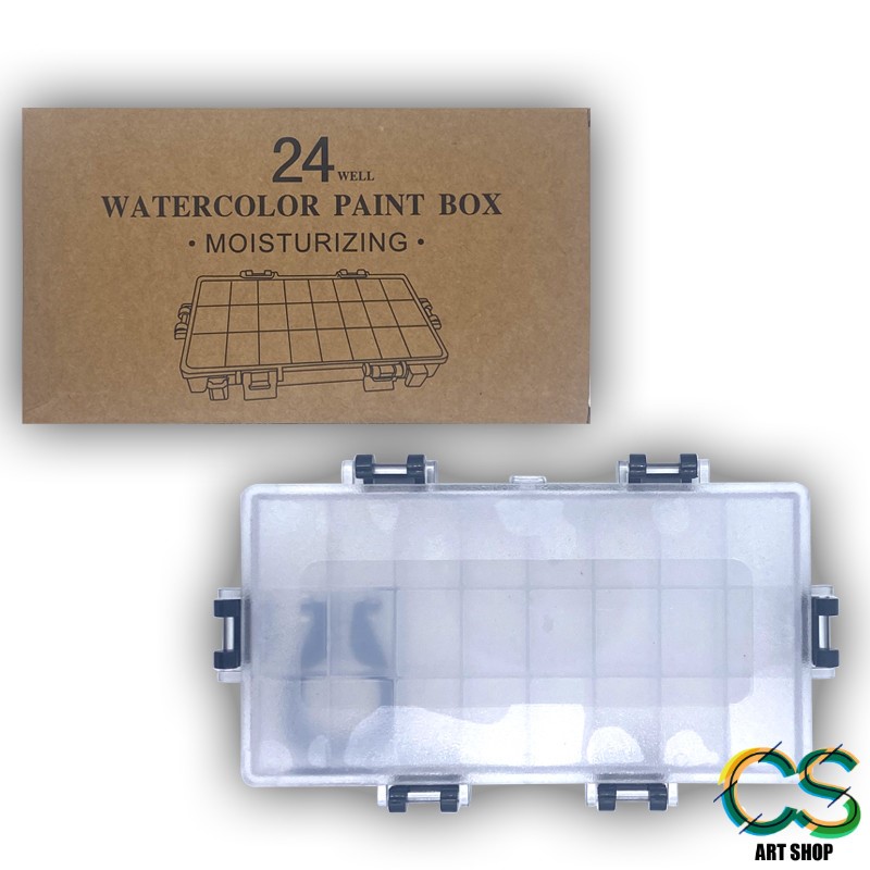 包邮AP水彩保湿盒24格36格50格固体水彩盒水彩颜料透明分装小便携新款